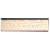 Schrift-Stempel Wir heiraten