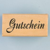 Schriftstempel Gutschein Holzstempel