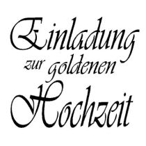 Schriftstempel Einladung zur goldenen Hochzeit