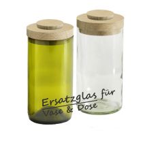 Ersatzglas für Vase & Dose, Glasvase aus einer Weinflasche