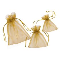 CREApop® Organza-Säckchen gold 8 x 10 cm, Beutel a 12 Stück