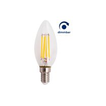 LED Filament Kerzenlampe McShine "Filed" E14, 6W, 600lm, warmweiß, dimmbar