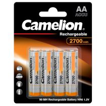 Mignon-Akku CAMELION 1,2 V, 2.700 mAh, Typ AA, NiMH, 4er-Blister