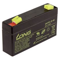 Bleiakku KUNG LONG "WP1.2-6" 6V/1,2Ah, 97x25x52mm, 0,3kg