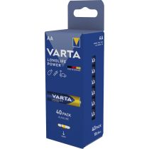 Mignon-Batterie VARTA "Longlife Power" Alkaline, Typ AA, LR06, 1,5V, 40er Pack