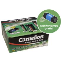 CAMELION Super Heavy Duty Set 40-tlg, 24xAA Mignon, 12xAAA Micro, 4xC Baby