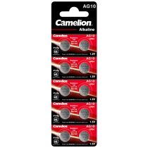 Knopfzelle CAMELION, AG10, 1,5V, Alkaline, 10er-Blister