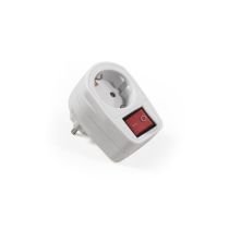 Steckdosenadapter McPower mit Schalter, 230V/3500W, 2-poliger AN/AUS Schalter