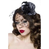 Rockabilly-Minihut / Fascinator, leo