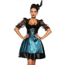 Dirndl,schwarz/türkis Größe XL