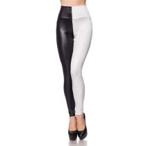 Leggings, schwarz/weiß Größe S-M