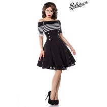 Vintage-Kleid,schwarz/weiß/stripe Größe 3XL