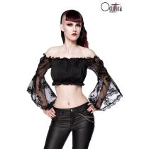 Gothic-Top,schwarz Größe M