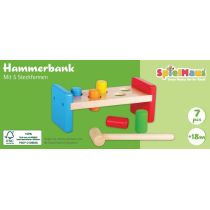 SpielMaus Holz Hammerbank, 7-teilig