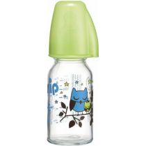 nip Glasflasche 125ml Boy + Girl mit Trinksauger Silikon Gr. 1 Tee, 2 Stück