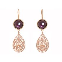 GEMSHINE Damenohrringe mit Mandalas und Amethysten