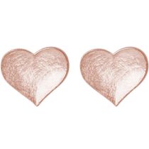 Gemshine - Damen - Herz - Ohrringe - 925 Silber - Rose Vergoldet - Ohrstecker - 1,3 cm