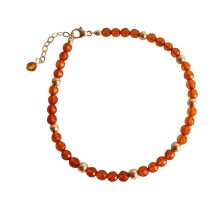 Gemshine - Damen - Armband - Vergoldet - Bernstein - Gelb - Orange