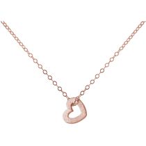 Gemshine - Damen - Herz - Halskette - Anhänger - 925 Silber - Rose Vergoldet - 1,1 cm