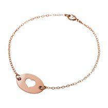 Gemshine - Damen - Armband - Armreif - WISHES - Herz - Rose Gold