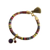 Gemshine - Damen - Armband - 925 Silber Vergoldet - AZTEC - Amethyst - Rubin - Violett - Rot