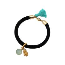 Gemshine - Damen - Armband - Vergoldet - Edelstein - Aqua Chalcedon - Eule - Grün - Schwarz