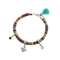 Gemshine - Damen - Armband - 925 Silber - AZTEC - BEE - Biene - Smaragd - Grün - Rosenquarz - Rosa