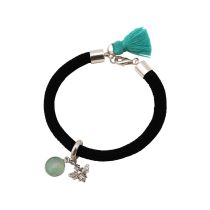 Gemshine - Damen - Armband - 925 Silber - Edelstein - Aqua Chalcedon - BEE - Biene - Grün - Schwarz