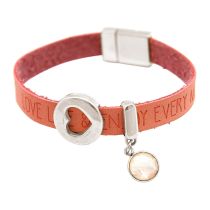 Gemshine - Damen - Armband - Herz - Liebe - WISHES - Rosenquarz - Rosa - Pink - Magnetverschluss