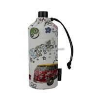 Flasche 0,4 Liter Hippie Glasflasche Trinkflasche Isolierflasche Germany Thermobecher Glas