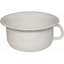 Riess Nachttopf weiß 23cm Topf Bettpfanne Nachtpfanne Blumentopf Emaille 2,5 L