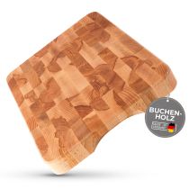 TOPANBIETER 999 Hirnholzbrett Buche 40x30x4 cm Küchenbrett robust Schneidbrett