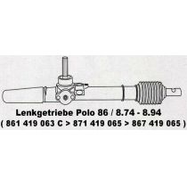 Lenkgetriebe Audi 50 86 - 9.73 - 8.76 - VW Polo / Derby 86 / 86C - 9.75 - 8.94 - Seat Ibiza - 86C - Modelle oh