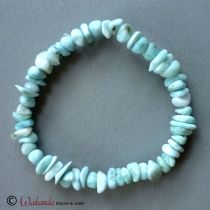 Armband Larimar, Splitterarmband auf Gummiband