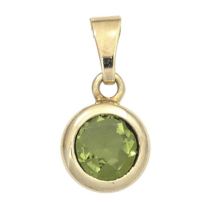 Anhänger 585 Gold Gelbgold 1 Peridot grün