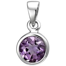 Anhänger 925 Sterling Silber 1 Amethyst lila violett