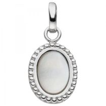 Anhänger 925 Sterling Silber 1 Perlmutt-Einlage oval