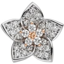 Anhänger Blume 585 Rotgold Weißgold bicolor 30 Diamanten Brillanten