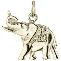 Anhänger Elefant 585 Gold Gelbgold Goldanhänger