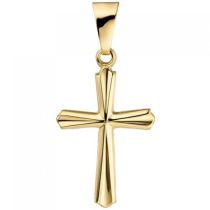 Anhänger Kreuz 375 Gold Gelbgold Kreuzanhänger Goldkreuz