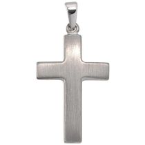 Anhänger Kreuz 925 Sterling Silber mattiert Kreuz Anhänger Silberkreuz