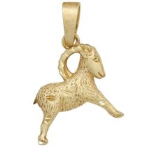 Anhänger Sternzeichen Steinbock 925 Silber gold vergoldet matt