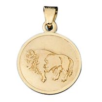 Anhänger Sternzeichen Stier 333 Gold Gelbgold matt