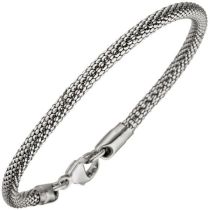 Armband 925 Silber rhodiniert 19 cm Karabiner