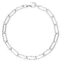 Armband 925 Sterling Silber diamantiert 21 cm Silberarmband