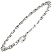 Armband 925 Sterling Silber rhodiniert 21 cm Karabiner