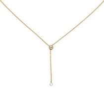 Collier 750 Gelbgold 1 Diamant Brillant 45 cm