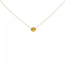 Collier 750 Gold Gelbgold 1 Citrin orange 45 cm