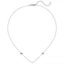 Collier Halskette Herz Stern 925 Sterling Silber 43 cm