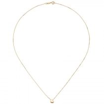 Collier Halskette mit Anhänger Herz 375 Gold Gelbgold 42 cm